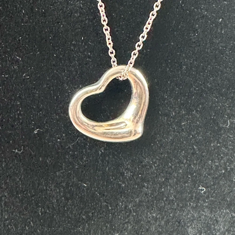 Tiffany & Co. Silver Open Heart Necklace